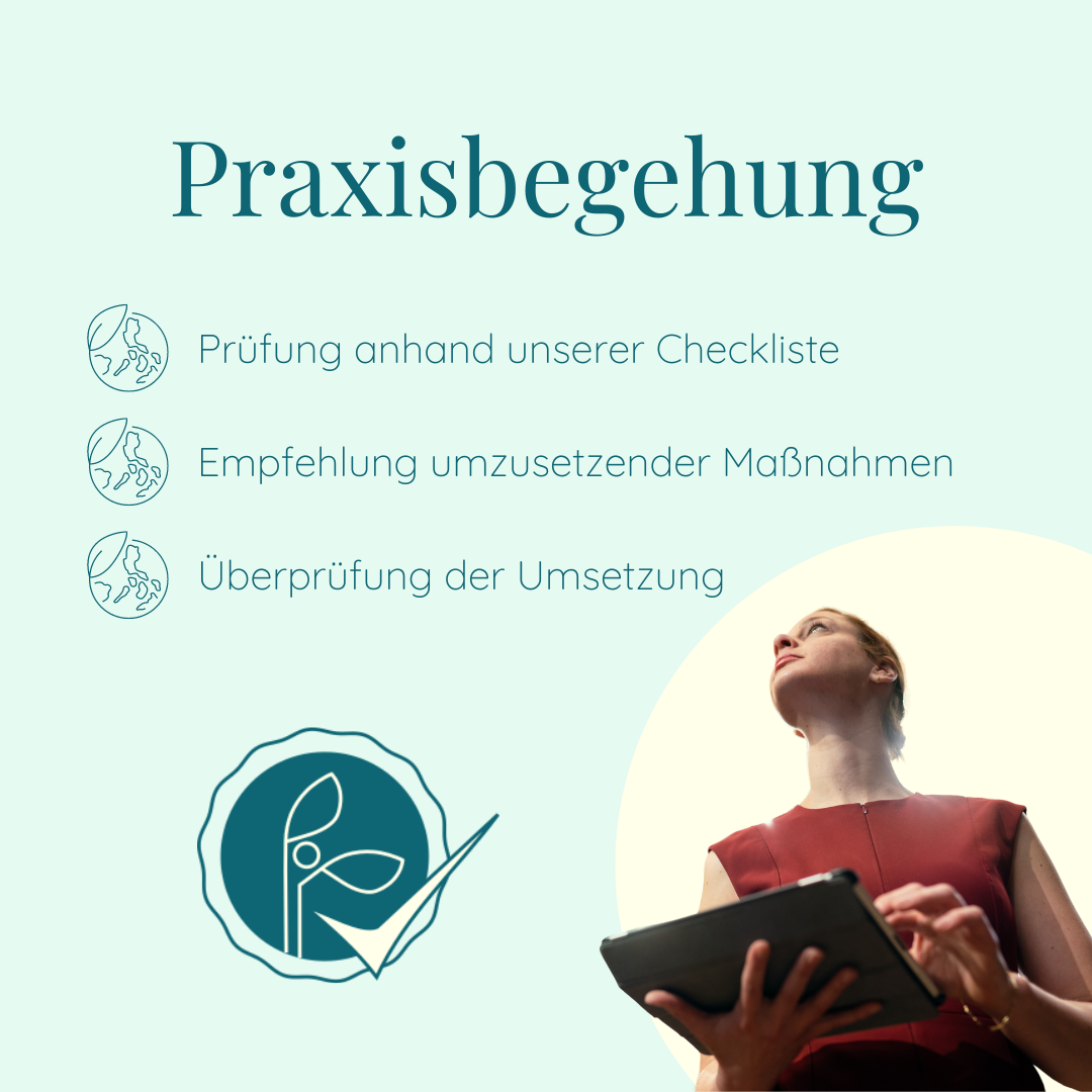 Praxisbegehung mit Option auf Zertifikat "Nachhaltige Praxis"