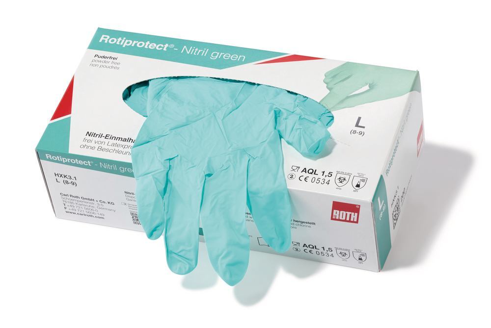 carl roth handschuhe Einmalhandschuhe ROTIPROTECT® Nitril green