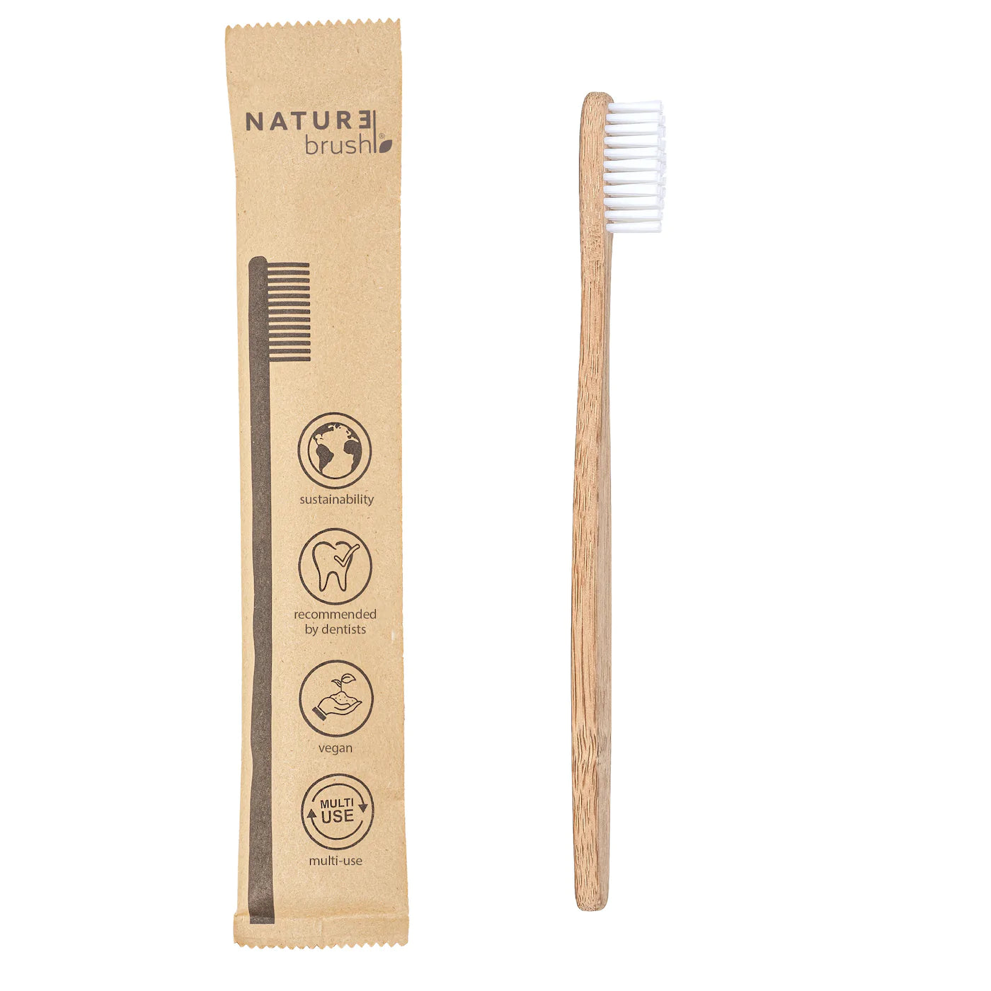 NATUREbrush Bambus Zahnbürsten 100 Stk