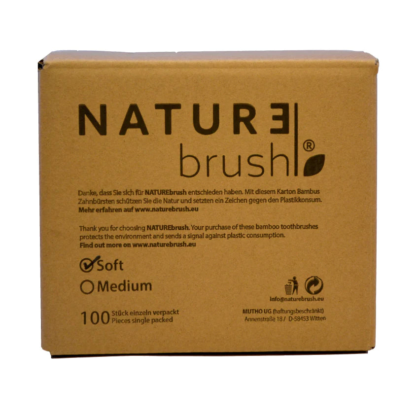 NATUREbrush Bambus Zahnbürsten 100 Stk