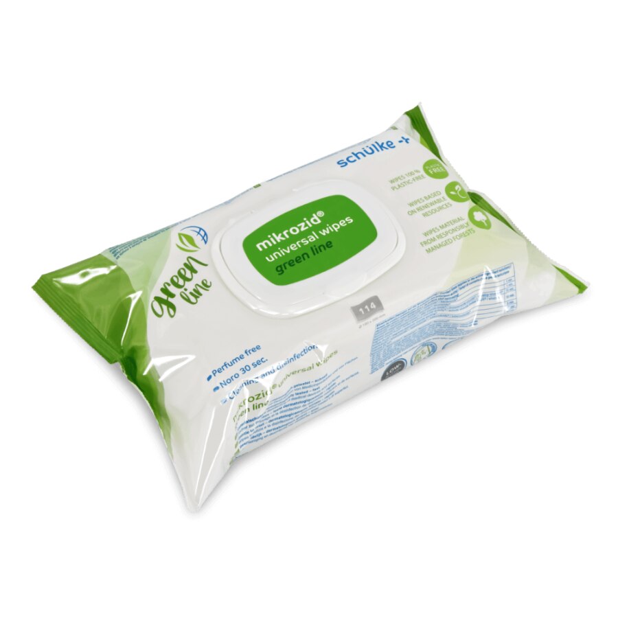 Desinfektionstücher mikrozid universal wipes green line, 18 x 20 cm, 114 Tücher