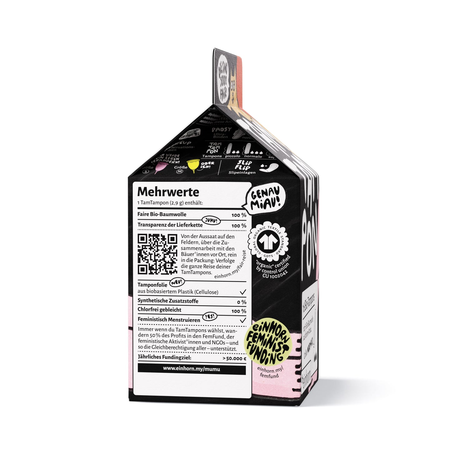 Bio-Tampon TAMTAMPON, 3 Größen, 16 Stück/VE