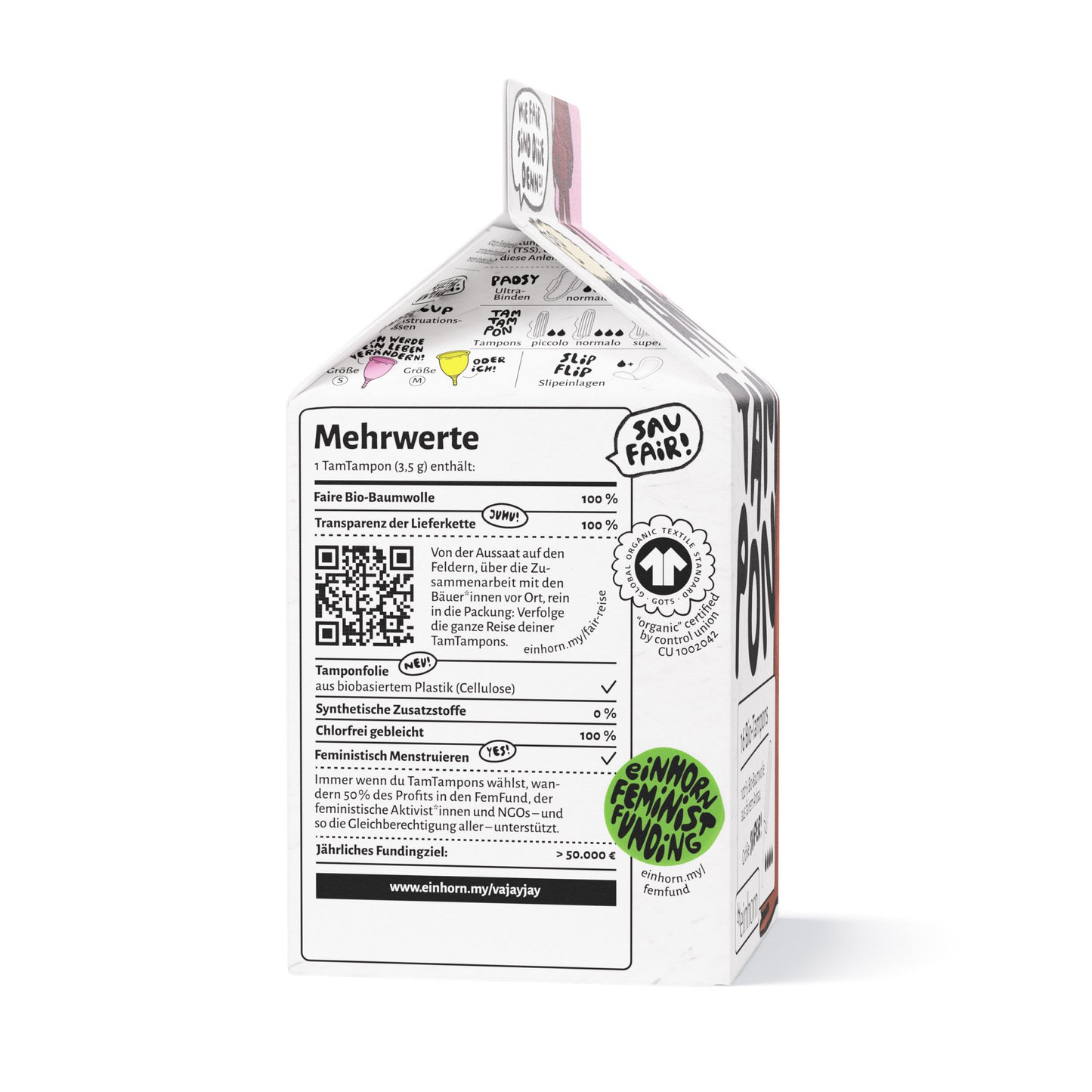 Bio-Tampon TAMTAMPON, 3 Größen, 16 Stück/VE